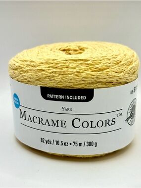 Macrame Colors Yarn in Yellow 82 yds 10.5 oz